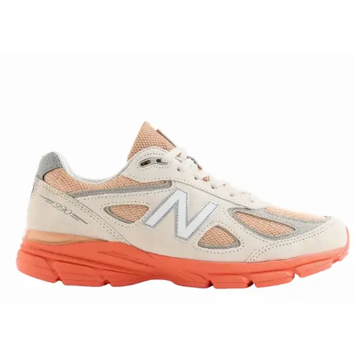 New Balance 990v4 Made in USA Blue Crab Tangerine Heat