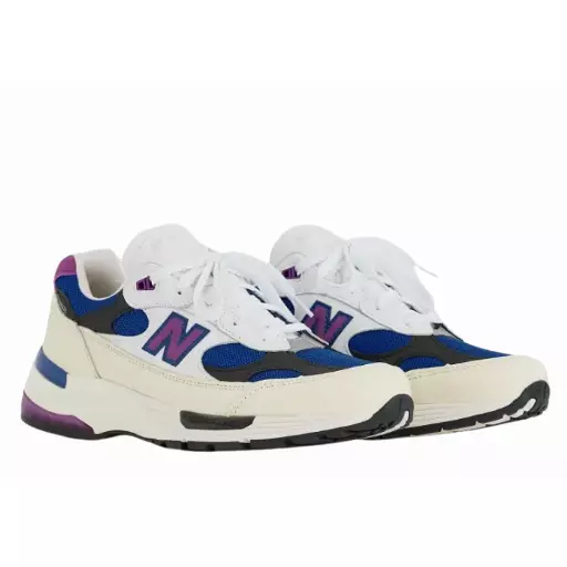 New Balance 992 Made in USA White Team Royal