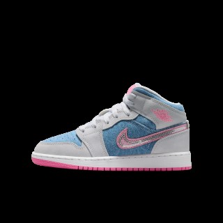 Air Jordan 1 Mid SE kinderschoenen - Blauw