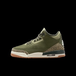 Air Jordan 3 Retro 'Medium Olive' kinderschoenen - Groen