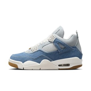 Air Jordan 4 Retro 'Worn Blue' damesschoen - Wit