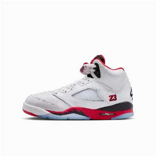 Air Jordan 5 Retro 'Fire Red Black Tongue' kinderschoenen - Wit
