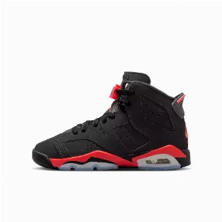 Air Jordan 6 Retro 'Infrared Salesman' kinderschoenen - Zwart