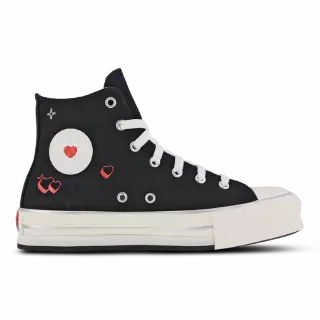 Converse Ctas Eva Lift Platform High Kindersneakers - Zwart