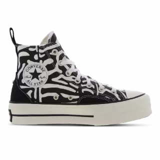 Converse Ctas Lift Platform High Sneakers Dames - Zwart