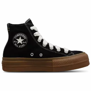 Converse Ctas Lift Platform High Sneakers Dames - Zwart