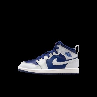 Jordan 1 Mid Kleuterschoenen - Blauw