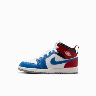 Jordan 1 Mid Kleuterschoenen - Blauw
