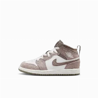 Jordan 1 Mid Kleuterschoenen - Grijs