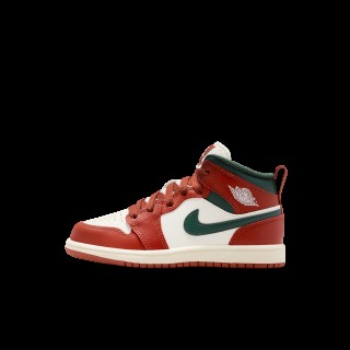 Jordan 1 Mid Kleuterschoenen - Wit