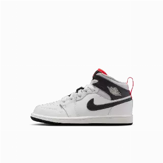 Jordan 1 Mid Kleuterschoenen - Wit