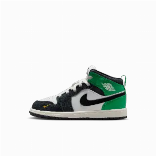 Jordan 1 Mid Kleuterschoenen - Wit