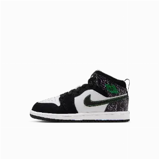 Jordan 1 Mid SE kleuterschoenen - Zwart