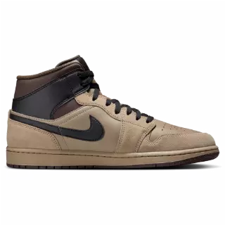Jordan 1 Mid Sneakers Heren - Bruin