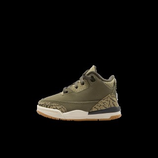 Jordan 3 Retro 'Medium Olive' schoenen voor baby's/peuters - Groen