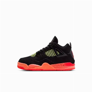 Jordan 4 Retro kleuterschoenen - Zwart