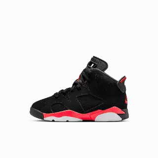 Jordan 6 Retro 'Infrared Salesman' schoenen voor kleuters - Zwart