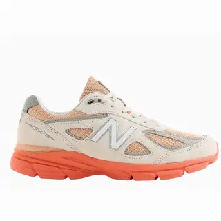 New Balance 990v4 Made in USA Blue Crab Tangerine Heat