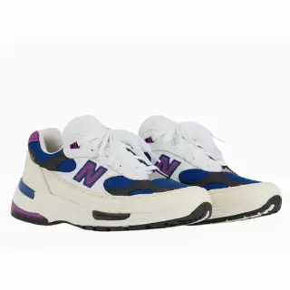 New Balance 992 Made in USA White Team Royal