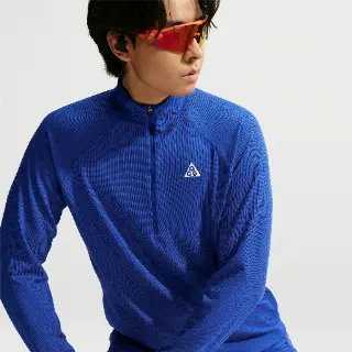 Nike ACG Dri-FIT tussenlaagtop met korte rits voor trailrunning voor heren - Blauw