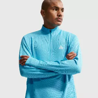 Nike ACG Dri-FIT tussenlaagtop met korte rits voor trailrunning voor heren - Blauw