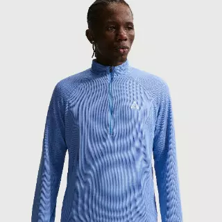 Nike ACG Dri-FIT tussenlaagtop met korte rits voor trailrunning voor heren - Blauw