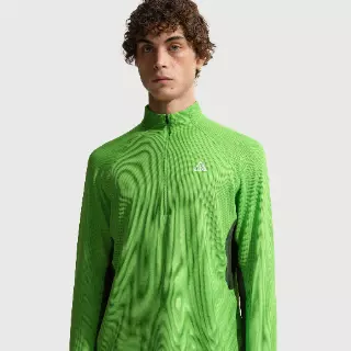 Nike ACG Dri-FIT tussenlaagtop met korte rits voor trailrunning voor heren - Groen