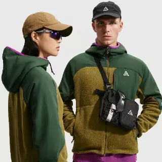 Nike ACG 'Wolf Tree' Plus tussenlaag met capuchon en rits over de hele lengte - Groen