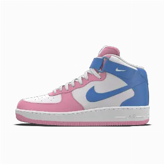 Nike Air Force 1 Mid By You Custom damesschoenen - Roze