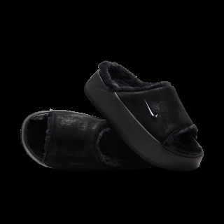 Nike Calm Elevation Fur slippers voor dames - Zwart