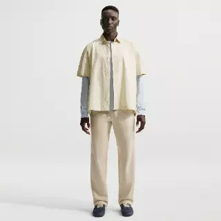 Nike Club fleecebroek met open zoom voor heren - Bruin