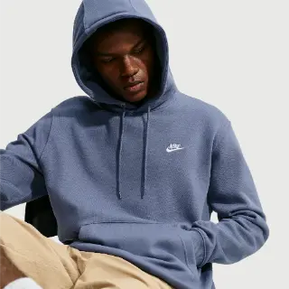 Nike Club fleecehoodie voor heren - Blauw