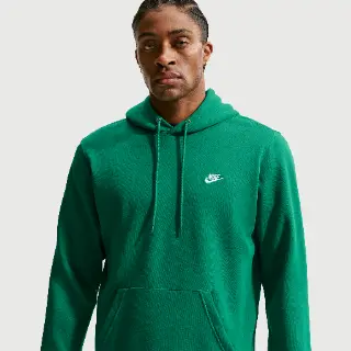 Nike Club fleecehoodie voor heren - Groen