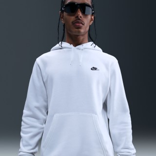 Nike Club fleecehoodie voor heren - Wit