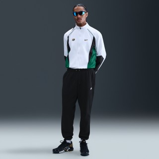 Nike Club herenbroek van geborstelde fleece met boorden - Zwart