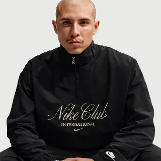 Nike Club herenjack met halflange rits - Zwart
