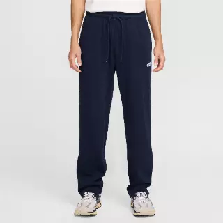 Nike Club knit herenbroek met open zoom - Blauw