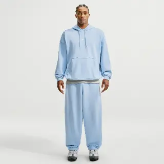 Nike Club oversized broek van sweatstof voor heren - Blauw