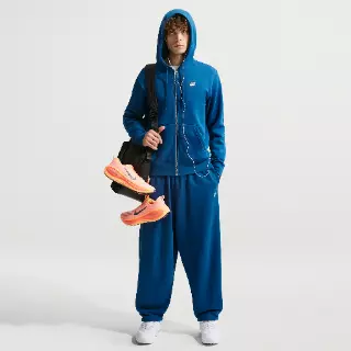 Nike Club oversized broek van sweatstof voor heren - Blauw