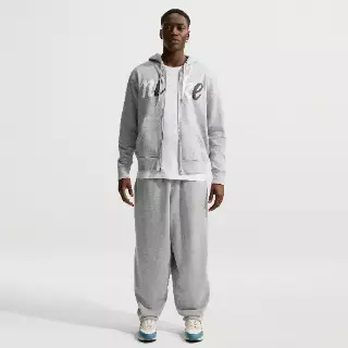 Nike Club oversized broek van sweatstof voor heren - Grijs