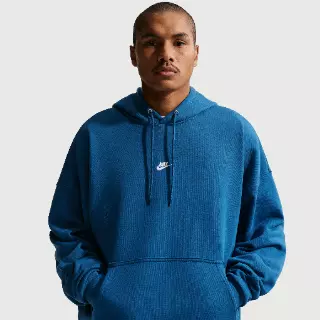 Nike Club oversized hoodie van sweatstof voor heren - Blauw
