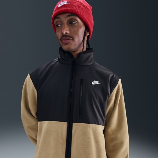 Nike Club winterjack met rits voor heren - Bruin