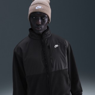 Nike Club winterjack met rits voor heren - Zwart