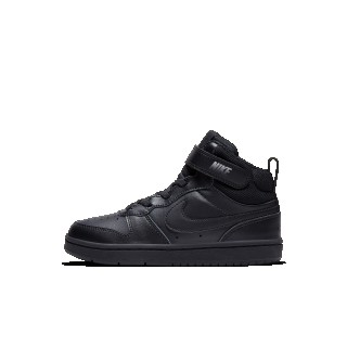 Nike Court Borough Mid 2 Kleuterschoenen - Zwart