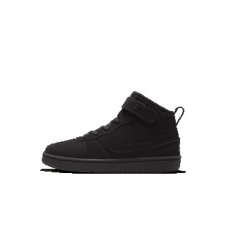 Nike Court Borough Mid 2 kleuterschoenen - Zwart
