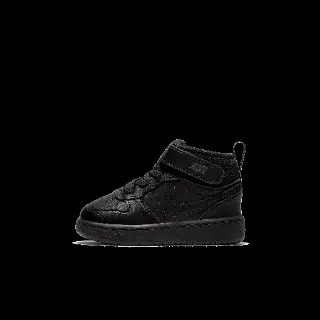 Nike Court Borough Mid 2 schoenen voor baby's/peuters - Zwart