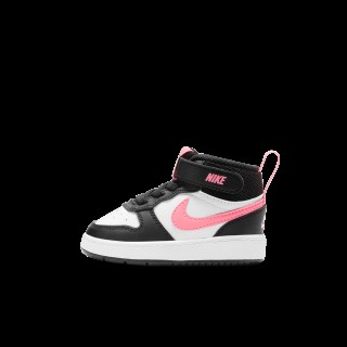 Nike Court Borough Mid 2 schoenen voor baby's/peuters - Zwart