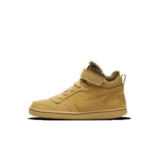 Nike Court Borough Mid Winter Kleuterschoen - Geel