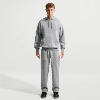 Nike fleece herenbroek met open zoom - Grijs