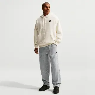 Nike fleece herenbroek met open zoom - Grijs
